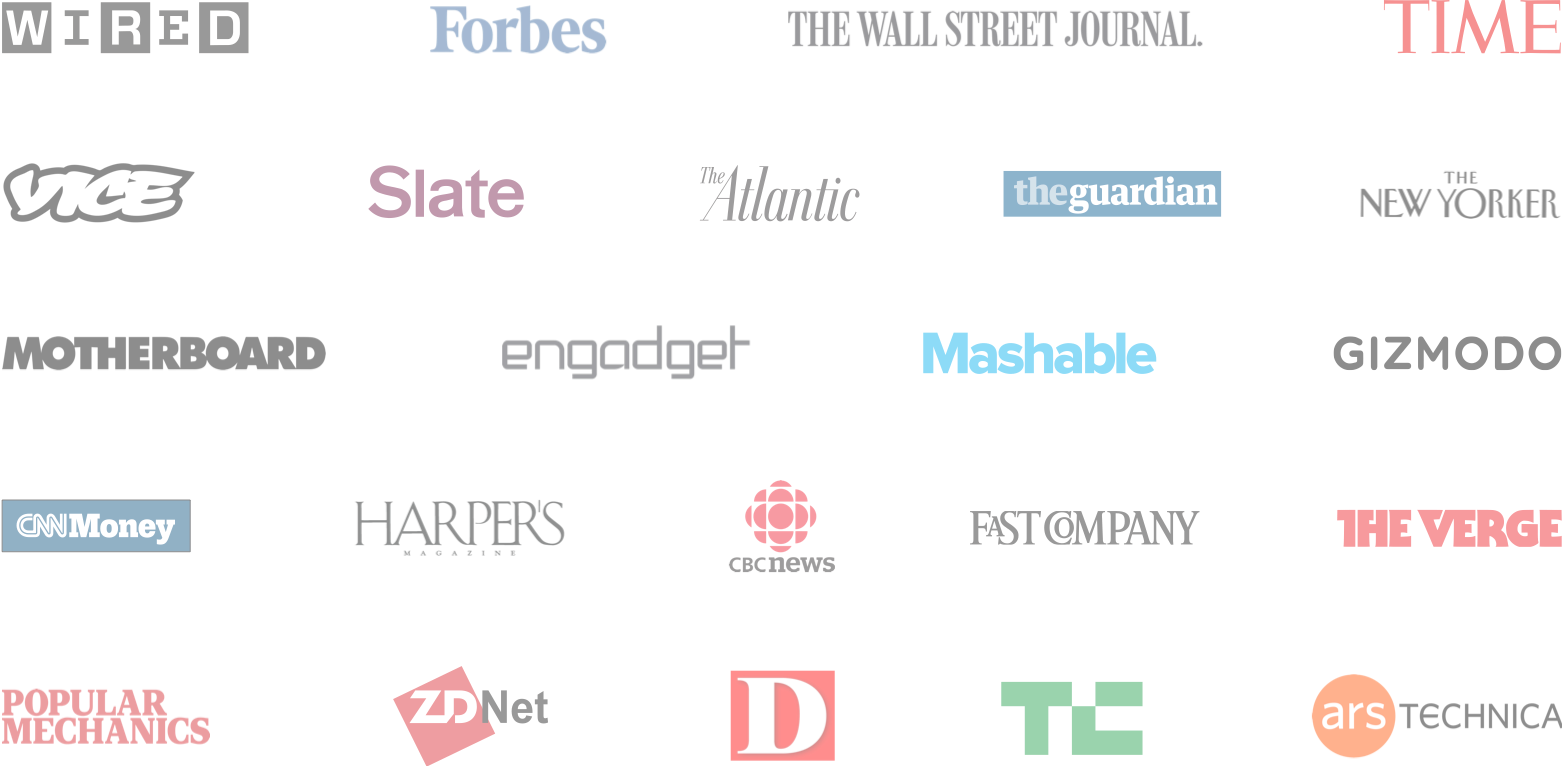 collage of press outlet logos
